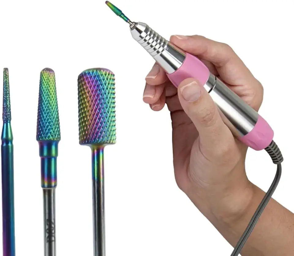 Kit 3 Brocas Profissionais de Tungstênio para Lixadeira de Unha | Acabamento, Remoção e Cutícula (Kit 3 Brocas Completo)