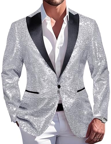 Barry.Wang Mens Sequins Blazer Shiny Vest Waistcoat Bowtie Set Sparkle Dress Suit Jacket Cocktails Shiny Metallic Disco Dance Party Tuxedo Homecoming 4pcs XXXL2