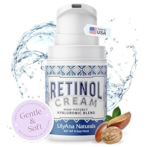 LilyAna Naturals Retinol Cream for Face – Made in USA, Retinol Cream, Anti Aging Cream, Retinol Moisturizer for Face and Neck, Wrinkle Cream for Face, Retinol Complex – 0.5oz