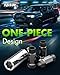 EZISOE 20PCS M12x1.5 Open End Bulge Acorn Black Lug Nuts - 60 Conical Seat - 50mm Height, Lug Nuts for Aftermarket Wheels with 1 Spline Key