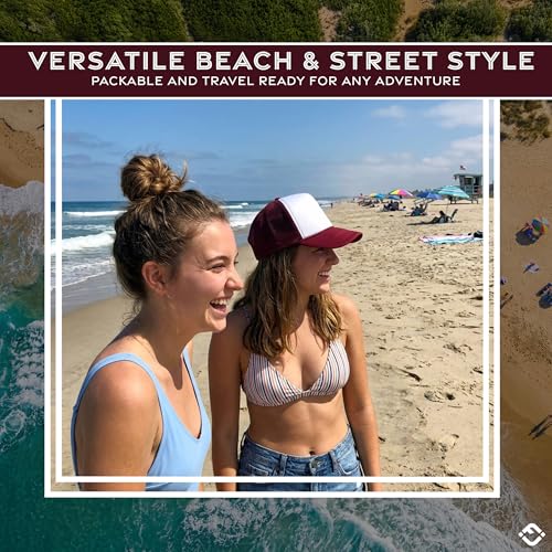 Image of Funky Junque Foam Trucker Hat, Trucker Hats for Women & Men - Blank Adjustable Snapback Mesh Back Baseball Cap