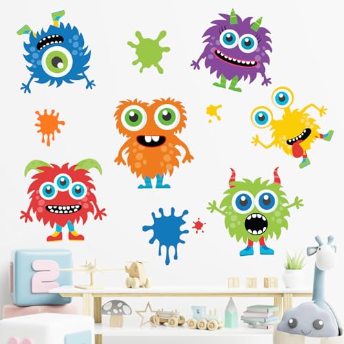 Vinilo Decorativo Mfault Monstruo Infantil 35x12 pulgadas miniatura 6