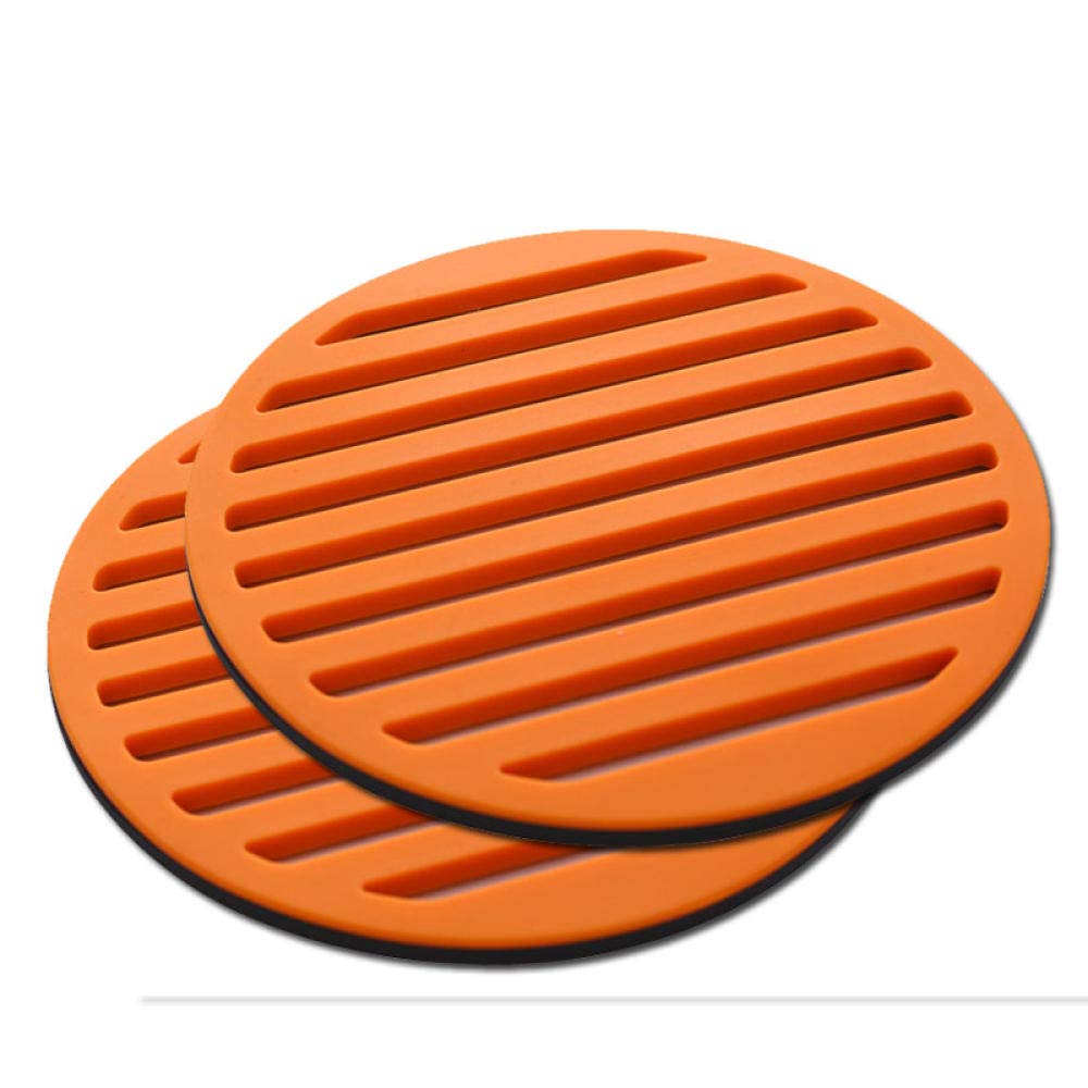 wodoodporne obrusy. Okrągły stół jadalny, stop silikonu, zestaw mat izolacyjnych, podkładka pod garnek, miskę, talerz, niebieski(Orange (1 Piece))