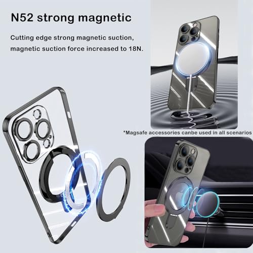 QSIETSPY Magnetic Case for iPhone 14 Plus with Invisible Stand [Military Drop Protection][Compatible with MagSafe] Full Camera Protection Clear Soft TPU for iPhone 14 Plus Case 6.7 Inches-Purple by QSIETSPY - Image 7