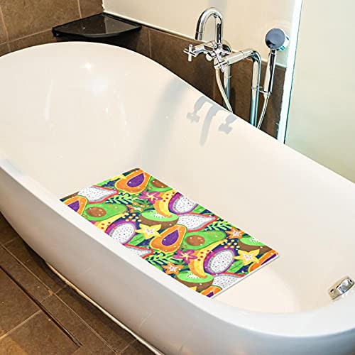 Tapis de bain antidérapant à ventouses pour évacuation rapide de l'eau