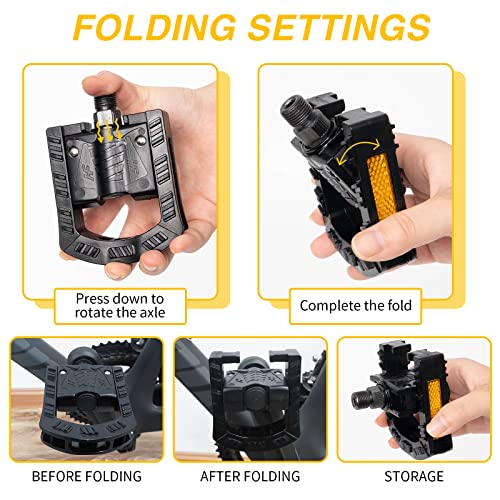 Alston Universal Road Bike Pedals Lightweight Non-Slip Wide Flat Cycling Pedals Fit For For E-Bike, Urban Commute, Mtb Bikes 9/16" (662) #TOP4