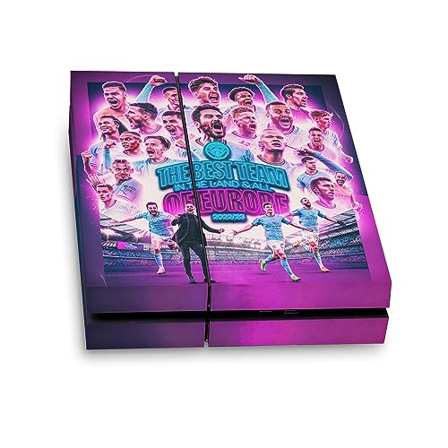 Skin PS4 Manchester City Autocollant Vinyle Console Sony PlayStation 4 Édition Champions 2023
