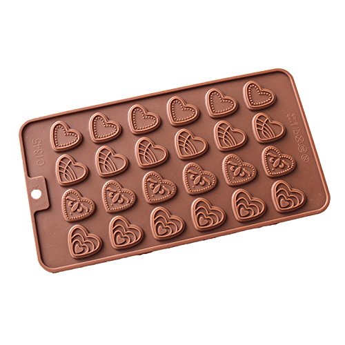 La nueva 24 Factory outlets incluso cuatro tipos de amor fina Chocolate de silicona molde enrejado de hielo molde para hornear DIY..