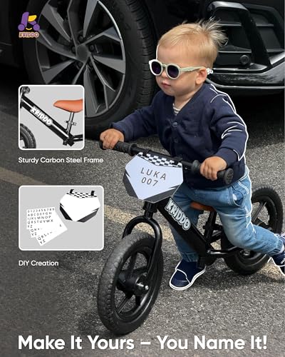 image for KRIDDO Toddler Balance Bike 2 Year Old,12 Inch Push Bicycle with Custo