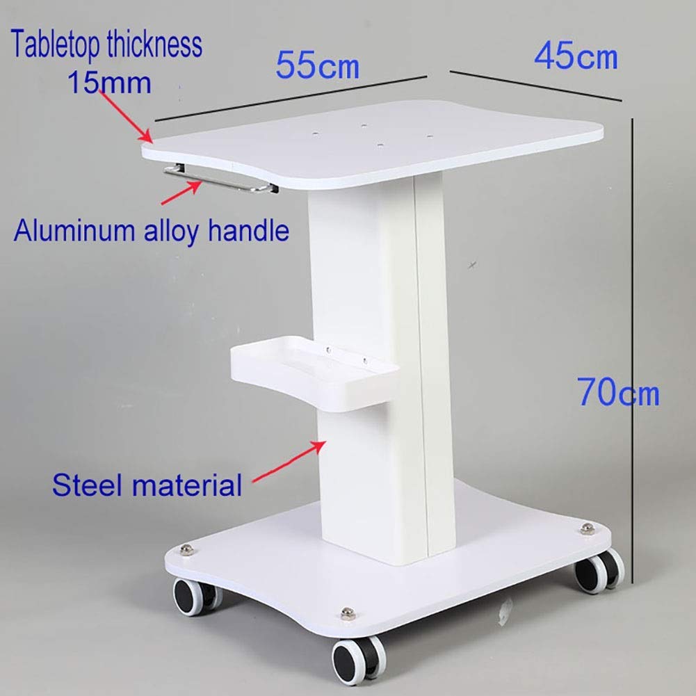 Carrelli Mobili, Carrello per Uso Domestico Carrello Metallo Rotolamento Attrezzature Mediche Carrello con Manico, Utensili Strumenti per Strumenti Di Bellezza Mobile con Vassoio, Fino a 50 K