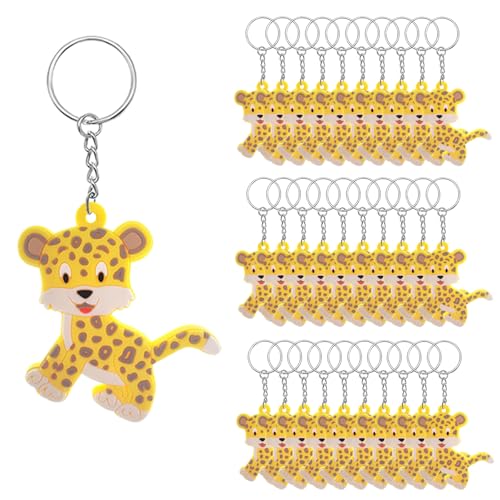 Porte-clés léopard lot de 30 pour décoration fête anniversaire