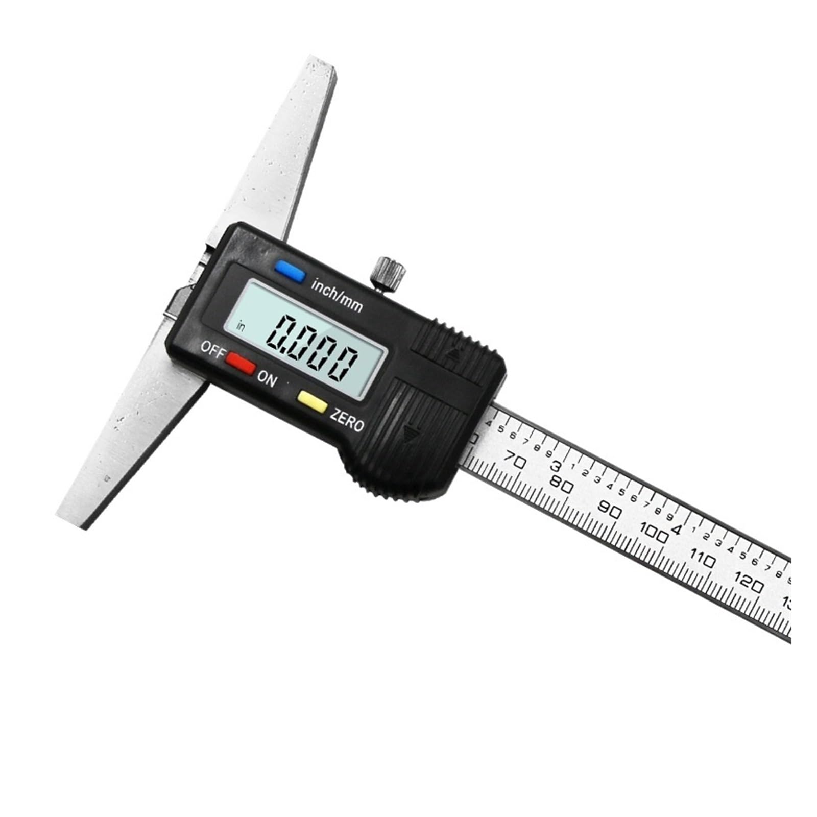 SWENEEN 0-150Mm 6" Metric Imperial Digital Depth Vernier Caliper Micrometer Stainless Steel Electric Digital Depth Gauge,