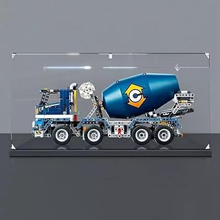Clear Acrylic Showcase for Lego 42112 Concrete Mixer Truck, Dustproof Showcase Compatible with Lego 42112 (Lego Model Not Included) A,2mm