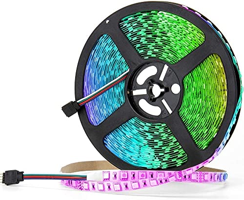 Image of SUPERNIGHT 32.8 FT RGB LED Light Strip, 600LEDs, 24V, for Bedroom TV
