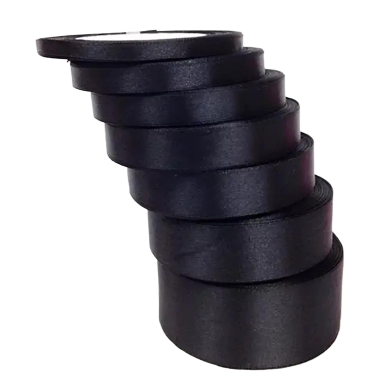 Ruban en satin noir 25mm rouleau décoration scrapbooking et couture DIY