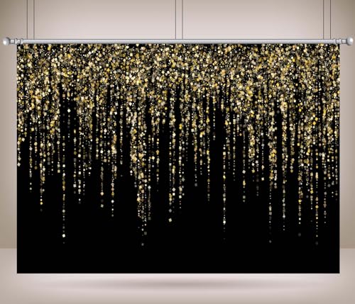 Fond de studio confettis dorés 3x2m pour masquer mur lors de fêtes - 2