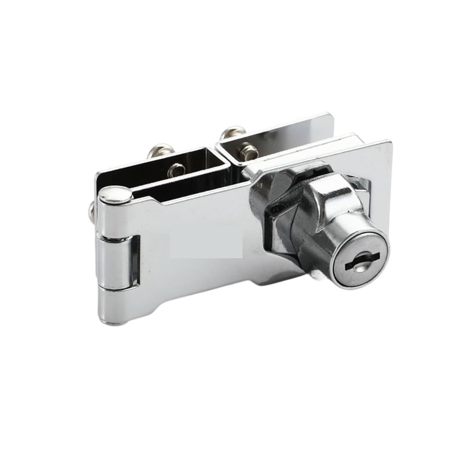 Cerradura Cristal Cerradura de puerta vidrio, cerradura gabinete seguridad simple/doble, Hardware, escaparate sin perforaciones(Type 1)