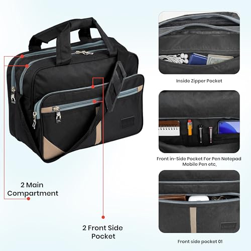 Image of DAHSHA Stylish Nylon Small Sling Cross Body Travel Bag for Business Office Messenger One Side Shoulder Carry Handbag Bag For Men & Women (35 x 18 x 25 Cm)