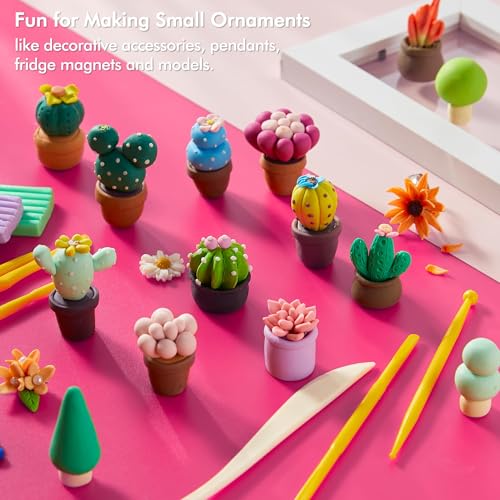 shuttle art 82 colors polymer clay kit with 19 clay tools 16 kinds of accessories non-toxic non-sticky ideal diy art craft gift for kids adults