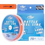 SF Rattle Reel Line for Ice Fishing Rattle Reels Tip-Up 75FT 35LB Sink Fluo Orange