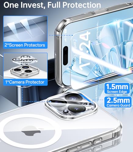 Étui pour iPhone 16 Pro transparent premium et résistant aux impacts compatible MagSafe - 3