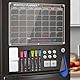 LISSCHANN Acryl Magnetischer Kalender für Kühlschrank, 40,6 x 30,5 cm Transparenter Abwischbar Monatskalender Planungstafel für Kühlschrank, mit 6 Farbmarkern, Stifthalter und Handtuch