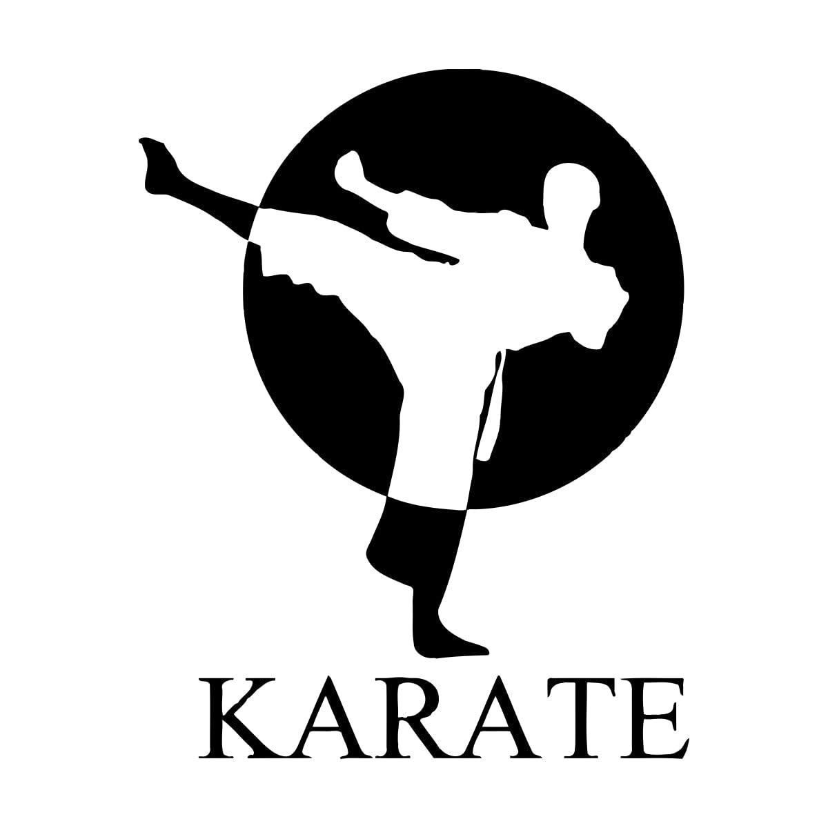 Karate Wall Sticker for Living Room Sports Martial Arts Fighter Fighting Vinyl Wall Decal Fitness Centre Modern Home Decor Extra Large - 74x92cm — image 1