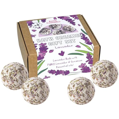 Bomb Cosmetics Coffret cadeau crème de bain à la lavande, fait main et naturel, fabriqué avec du cacao et du beurre de karité et de véritables bourgeons...