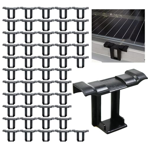 JVHLOV 50 Stück Solarpanel Wasserablauf Clips, Entwässerung Clips, Solarmodul Reinigungsclips, Schlammentfernungsclip PV Module Reinigungsclips, für Photovoltaik Panel 30mm, für Wasserablauf
