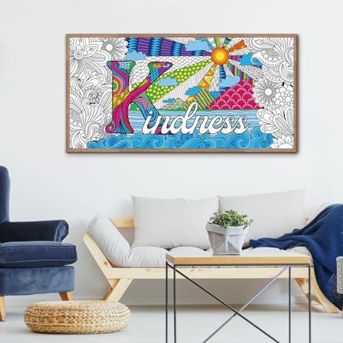Naozinebi NB0178 Giant Mandala Coloring Posters Large Motivational Coloring Posters Kindness Jumbo Coloring Tablecloth Big Coloring Diy Drawing For Kids Adults Art Craft Home Classroom Party thumb #6