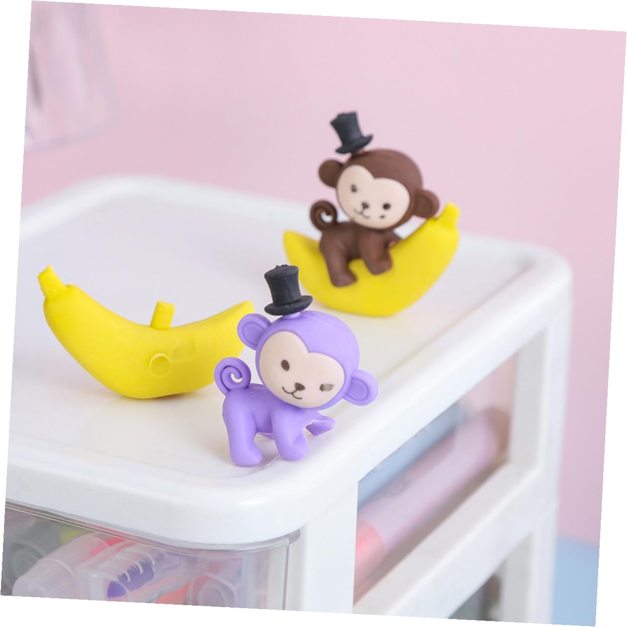 MAGICLULU 48 pezzi Gomme da Cancellare Divertenti con Scimmia su Banana Gommini Regalo per Studenti Accessori Scuola Unici e Originali Gadget per Feste e Premi Scolastici