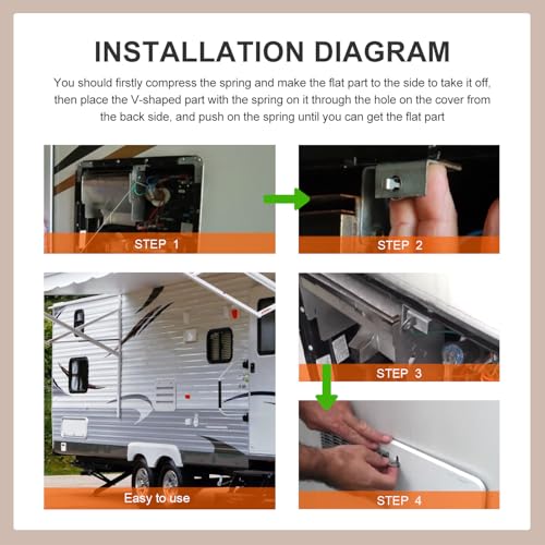 Image of RV Water Heater Cam Lock - 6 Pack - Silver - Modern Style - Bolt Mount - RV Water Heater Door Latch