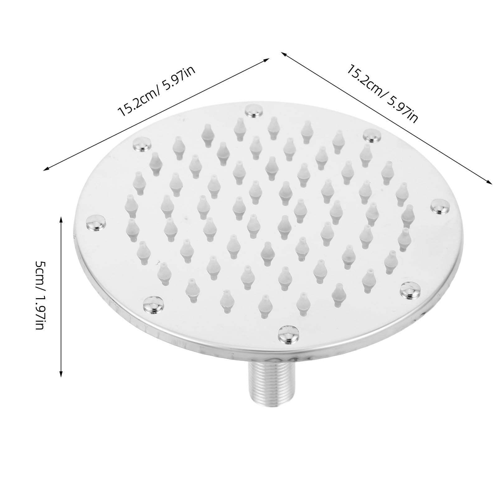 Cabezal de Ducha Redondo de Acero Inoxidable para Baño y Spa