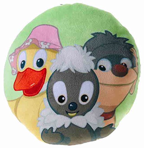 Preisvergleich Produktbild Unser Sandmännchen 644175 - Heunec - Plüschtier - Motivkissen Schnatterinchen, Pittiplatsch, Moppi