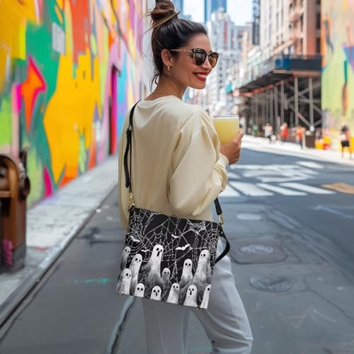 Image of HUGS IDEA Boho Bags for Women Leather Handbag Shoulder Bucket Crossbody Purse