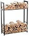 CLP Porte-bûches pour Bois De Cheminée Snow I Etagère pour Rangement De Bois De Cheminée en 8 Formats, Couleur:Noir, Taille:25x80x100 cm