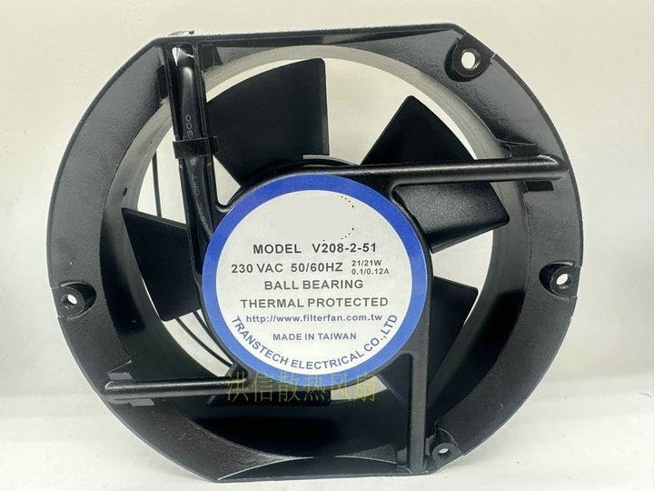 for V208-2-51 17251 Industrial Cabinet Fan 230V 50/60Hz Ball Bearing Axial for Electrical Enclosures