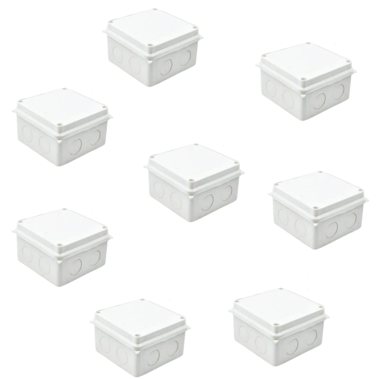 Speedio 4x4 Inch Outdoor Waterproof Square PVC Junction Box Without Bush/Pvc Box for CCTV Cameras (IP66) - Pack of 2 Nos — Amazon image 12