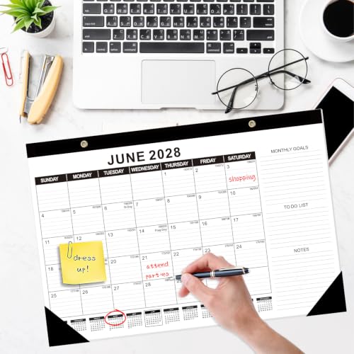 Image of GuassLee Desk Calendar 2027-2028 3 Pack, Jan 2027-Jun 2028, 17 inchx11.5 inch