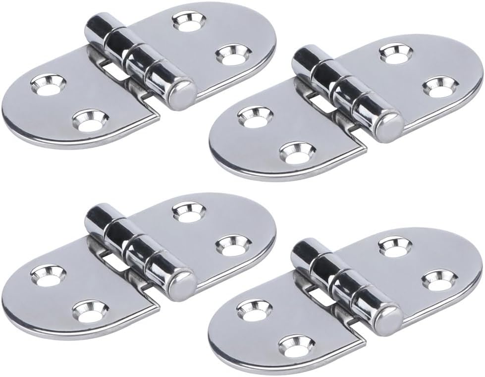 Stainless Steel 3" x 1.5" Butterfly Hinges for Boat, Door, Cabinet, Table - Set of 4