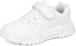 Unisexe-Enfant Blanc Garçons Filles Chaussures Antidérapant Tennis Sneakers Outdoor Casual Enfants Chaussures de Running Shoes(Petit enfant/Big Kid)