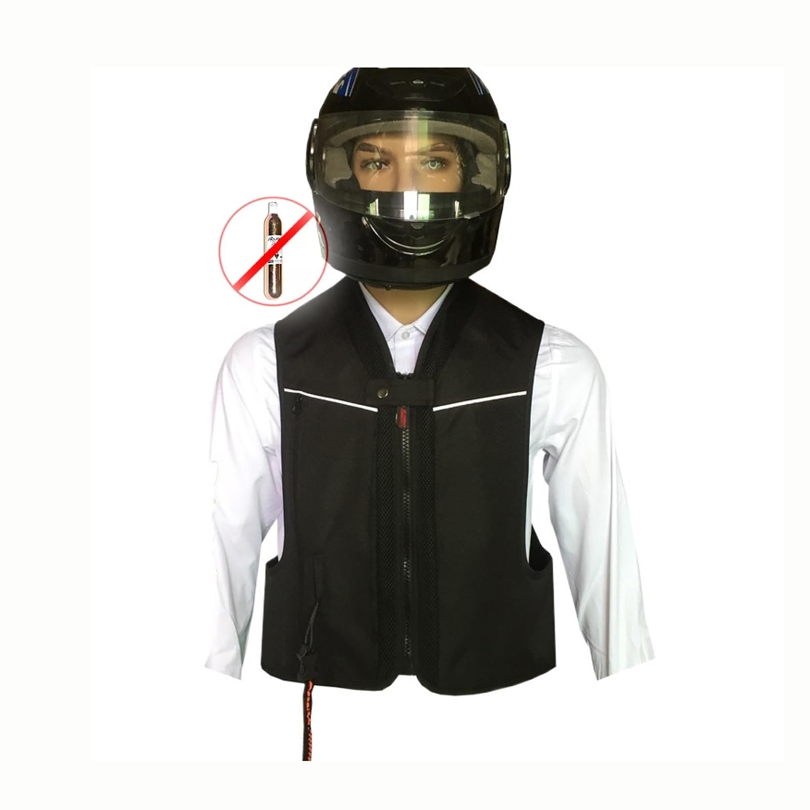 Gilet Airbag Moto Veste De Protection Airbag Motocross Professionnelle Avancée 0,15 S Déclenche L'airbag Corporel(Nero,Large)