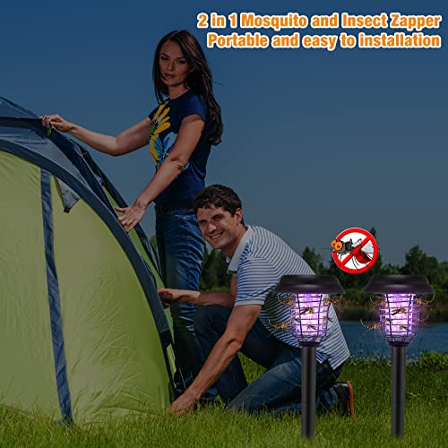 12 Pack Solar Bug Zapper Led Mosquito Killer Outdoor Waterproof Mosquito Zapper Fly Repellent 2 In 1 Mosquito And Insect Zapper Waterproof Solar Mosquito Killer Light For Indoor Outdoor Use #TOP5
