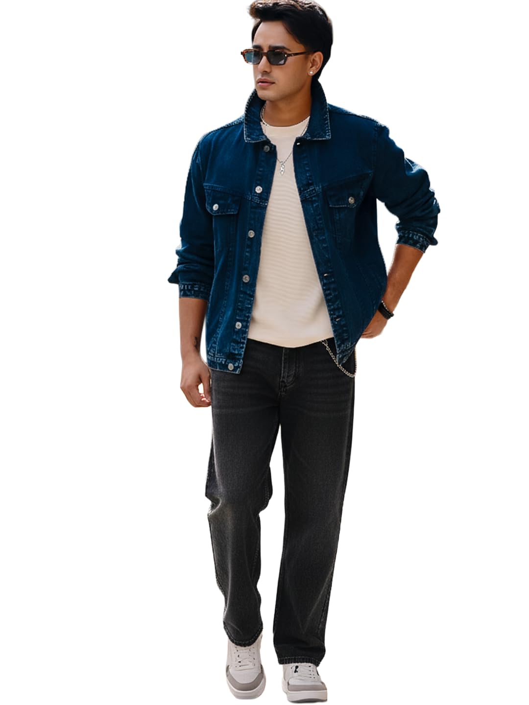 urbano fashion Men's Loose Baggy Fit Heavy Washed Jeans Non-Stretchable-picture-20