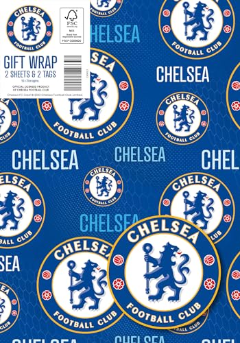 Papier cadeau Chelsea FC idéal pour emballer vos surprises de Noël
