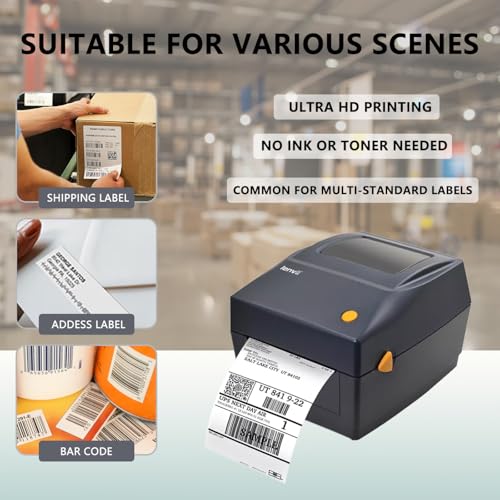 LENVII Thermal Label Printer,4x6 Shipping Label Printer,Small Busines Direct Thermal Printer,Desktop Barcode Printer for with Amazon,FK, Shopify,... - Image 6