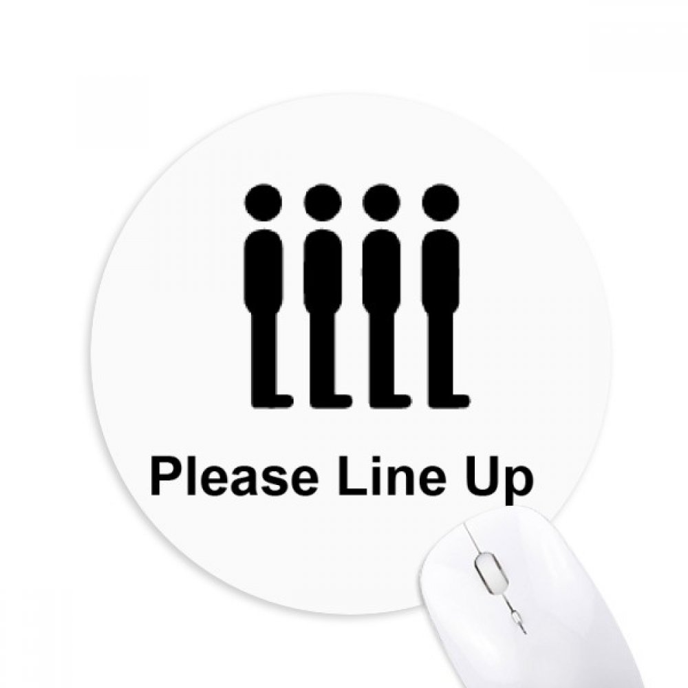 Please Line UP Black Symbol Mouse Pad Comfortable Game Office Mat