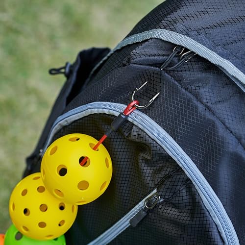 New valley warbler Pickleball Ball String Cable Chord, Accessories for Pickleball Storage, Suitable for Garage Wall or Bags, 5 Official Balls fit on one Cable, Set of 2