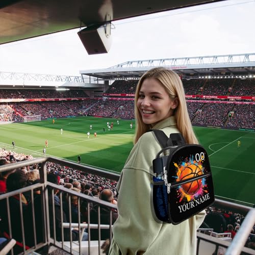 Custom Clear Backpack with Name - Mini Stadium Approved Transparent Backpacks for Boys & Kids - Heavy Duty Basketball Bookbag for School & Travel3