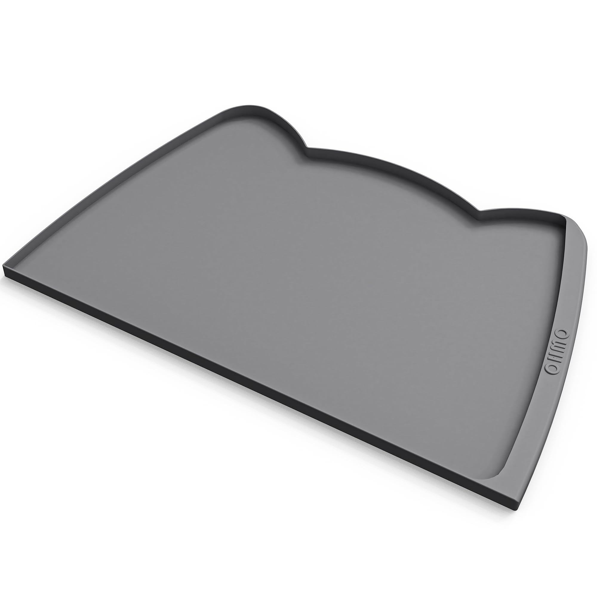 OHMO Tappetino Ciotola per Cani e Gatti in Silicone con Tasca per Residui, Impermeabile Antiscivolo a Prova di Fuoriuscita per Cibo e Acqua, 60x38cm